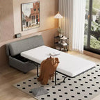 Twin Size Convertible Ottoman Sleeper Bed with Mattress - Space-Saving Guest Bed for Living Room & Apartment