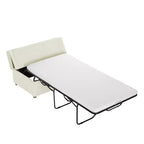 Twin Size Convertible Ottoman Sleeper Bed with Mattress - Space-Saving Guest Bed for Living Room & Apartment