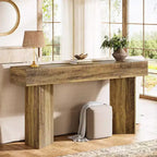 Lantine 63-Inch Farmhouse Console Table, Narrow Long Sofa Table Behind Couch