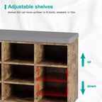 BestMassage Shoe Bench Storage Shoe Organizer Entryway Bench with with Cushion