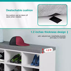 BestMassage Shoe Bench Storage Shoe Organizer Entryway Bench with with Cushion