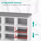 BestMassage Shoe Bench Storage Shoe Organizer Entryway Bench with with Cushion