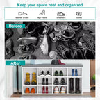 BestMassage Shoe Bench Storage Shoe Organizer Entryway Bench with with Cushion