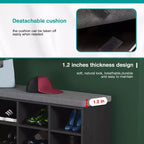 BestMassage Shoe Bench Storage Shoe Organizer Entryway Bench with with Cushion