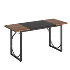 PINMOCO 63 Inch Home Office Desk, Modern Computer Desk with Waterproof Wood Top and Metal Frame for Study Room