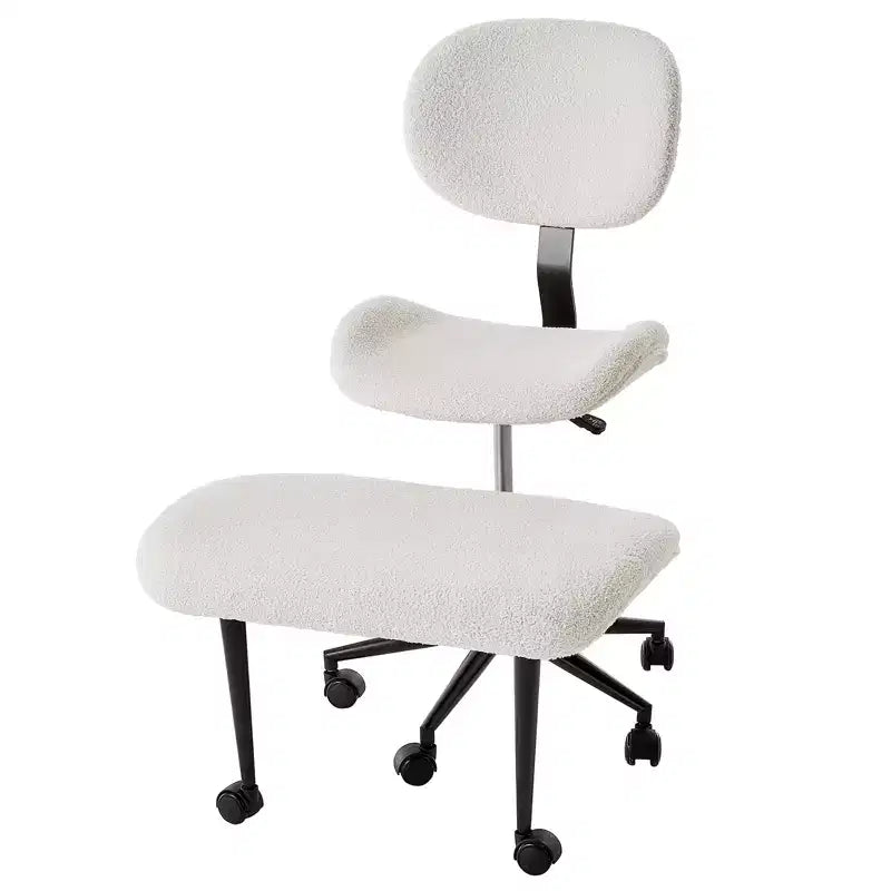 Pinmoco Armless Cross Legged Office Chair, Extra Wide Seat, 360 Swivel Design, Ergonomic Desk Chair for Home Office, Gaming & Meditation
