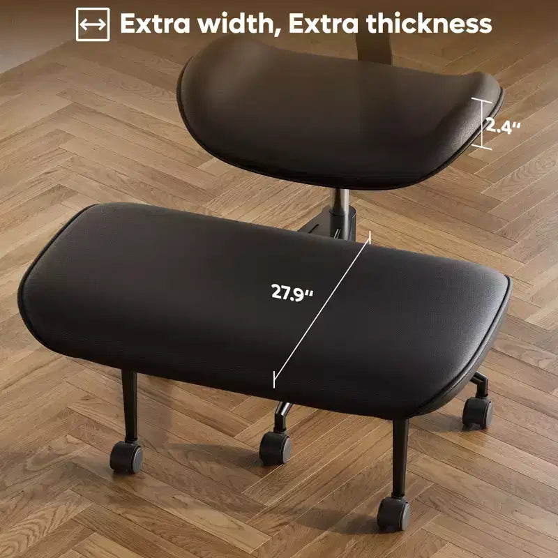 Pinmoco Armless Cross Legged Office Chair, Extra Wide Seat, 360 Swivel Design, Ergonomic Desk Chair for Home Office, Gaming & Meditation