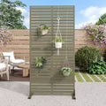 PexFix 72 in. x 35 in. Outdoor Privacy Rectangle Screen Galvanized Steel Panel Divider in Green