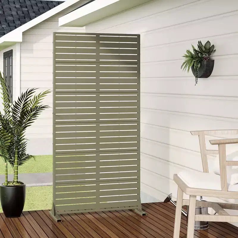 PexFix 72 in. x 35 in. Outdoor Privacy Rectangle Screen Galvanized Steel Panel Divider in Green