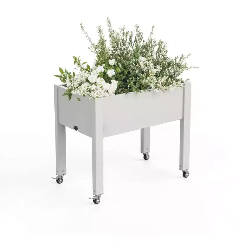 Chic Crate - Srushti Raised Garden Bed with Wheels for Indoor & Outdoor