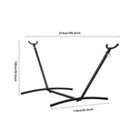 VEVOR Portable Hammock Stand, 450lbs Capacity Steel Hammock Stand for 2 Person, Heavy Duty Adjustable Hooks Hammock Frame Fits 9.5-12.6 ft Hammocks