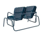HomeStock Ridgeland Outdoor Metal Loveseat Glider