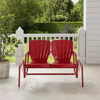 HomeStock Ridgeland Outdoor Metal Loveseat Glider