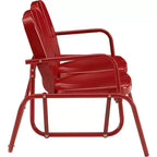 HomeStock Ridgeland Outdoor Metal Loveseat Glider