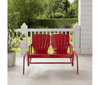 HomeStock Ridgeland Outdoor Metal Loveseat Glider