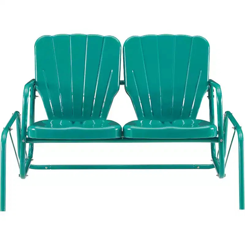 HomeStock Ridgeland Outdoor Metal Loveseat Glider
