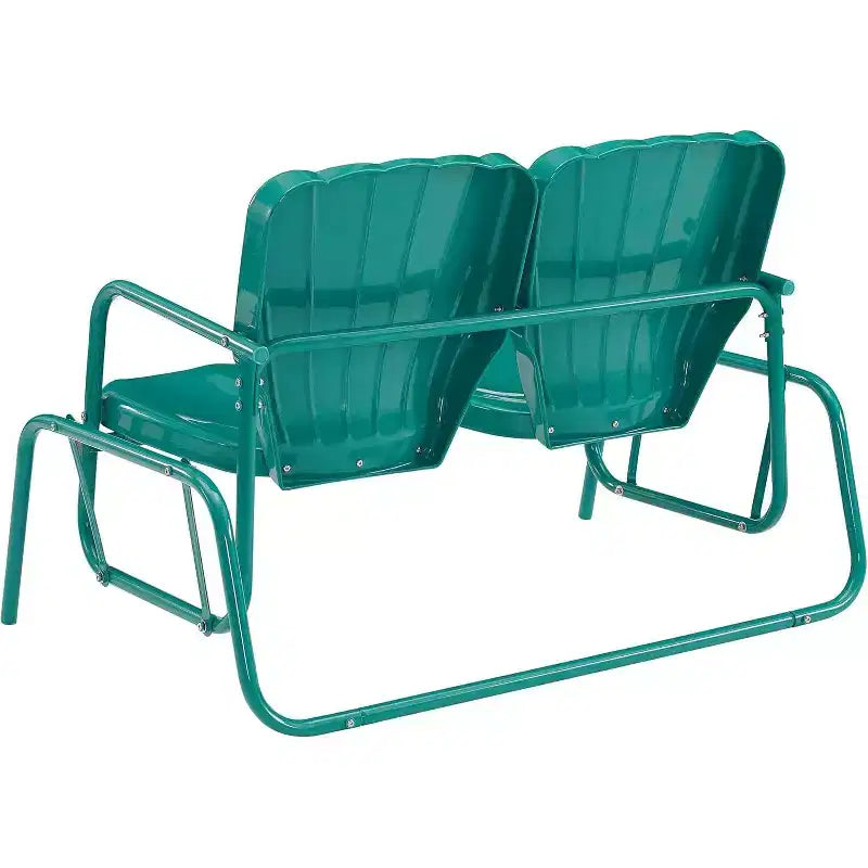 HomeStock Ridgeland Outdoor Metal Loveseat Glider