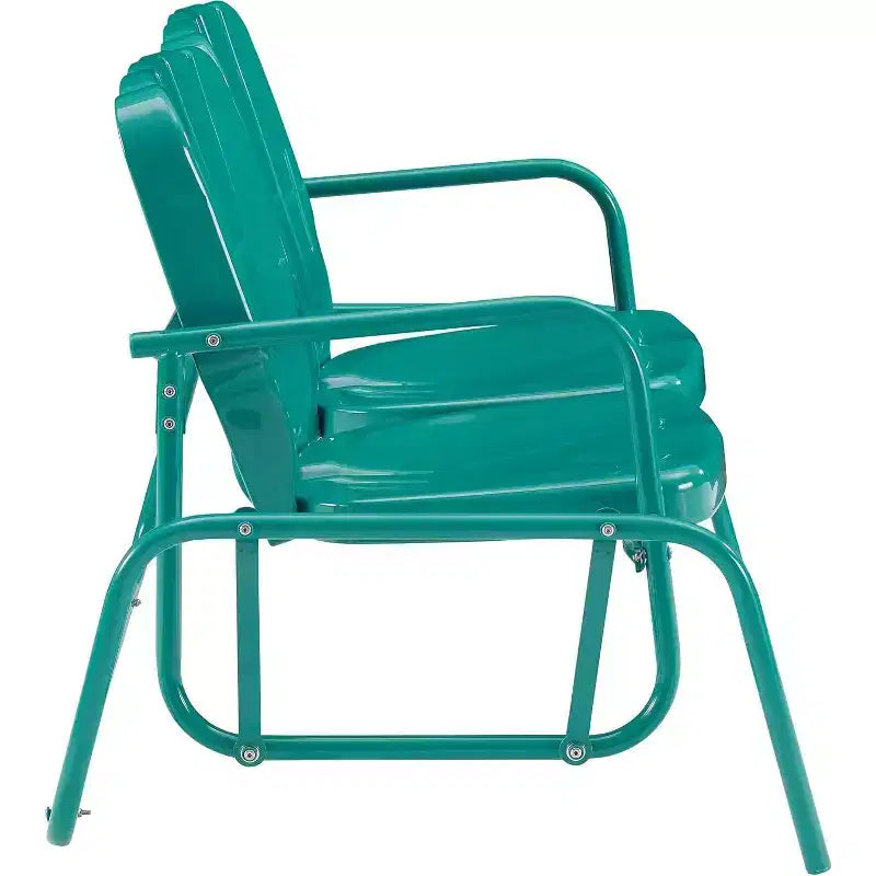 HomeStock Ridgeland Outdoor Metal Loveseat Glider