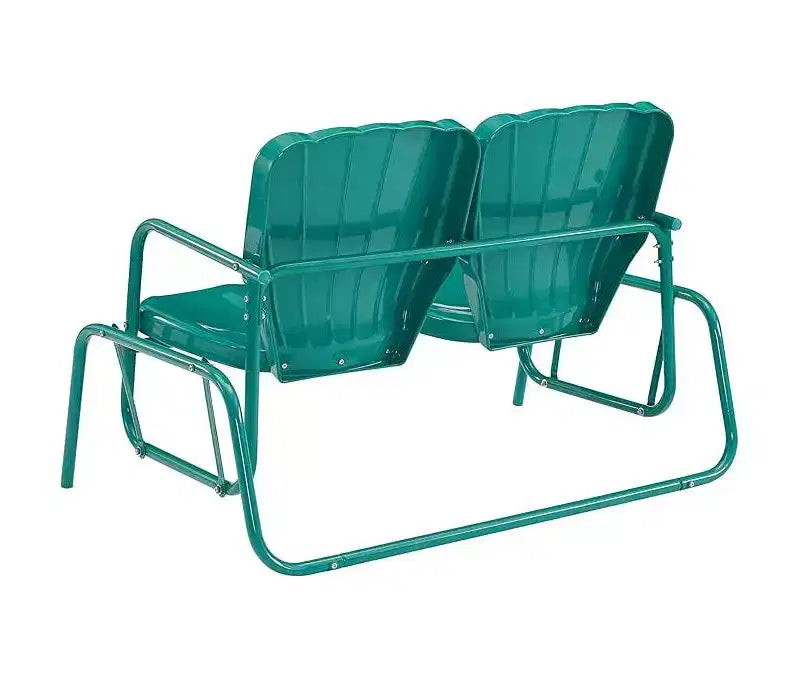 HomeStock Ridgeland Outdoor Metal Loveseat Glider