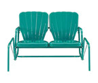 HomeStock Ridgeland Outdoor Metal Loveseat Glider