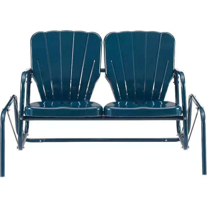 HomeStock Ridgeland Outdoor Metal Loveseat Glider