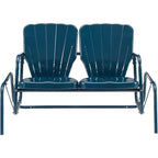 HomeStock Ridgeland Outdoor Metal Loveseat Glider