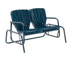 HomeStock Ridgeland Outdoor Metal Loveseat Glider