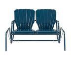 HomeStock Ridgeland Outdoor Metal Loveseat Glider