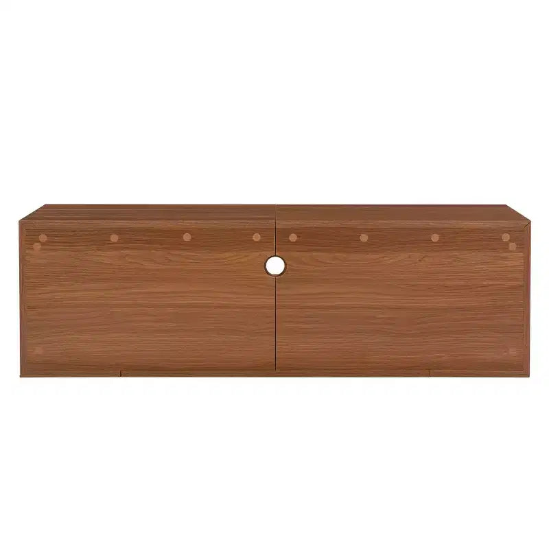 Cat TV Stand Extendable TV Stand Litter Box TV Console, Cat friendly Furniture, Mid-Century Morden, Walnut-ModernLuxe