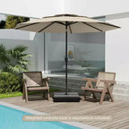 Costway 10 ft 3-tier Vented Patio Umbrella Large Market Table Umbrella Outdoor Sun Shade Brown/Turquoise/Navy/Beige/Gray/Red/Black