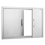 VEVOR BBQ Access Door, 36W x 24H Inch Double Outdoor Kitchen Door, Stainless Steel Flush Mount Door, Wall Vertical Door with Handles