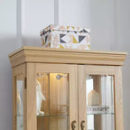 Vatros Lighted Glass Curio Display Cabinet Display Cabinet Glass Storage Cabinet