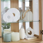 Vatros Lighted Glass Curio Display Cabinet Display Cabinet Glass Storage Cabinet