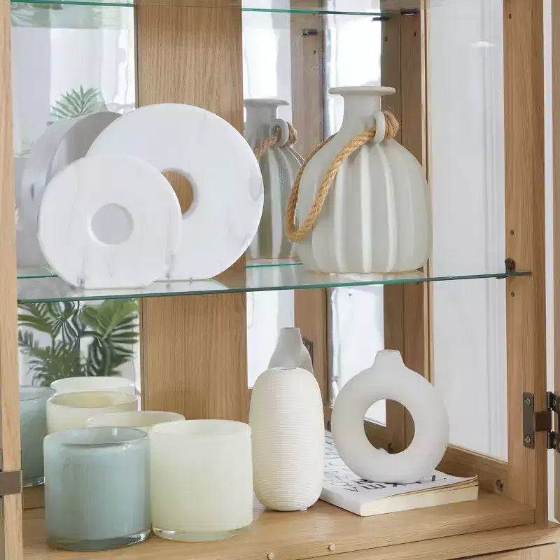 Vatros Lighted Glass Curio Display Cabinet Display Cabinet Glass Storage Cabinet