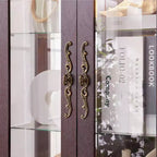 Vatros Lighted Glass Curio Display Cabinet Display Cabinet Glass Storage Cabinet