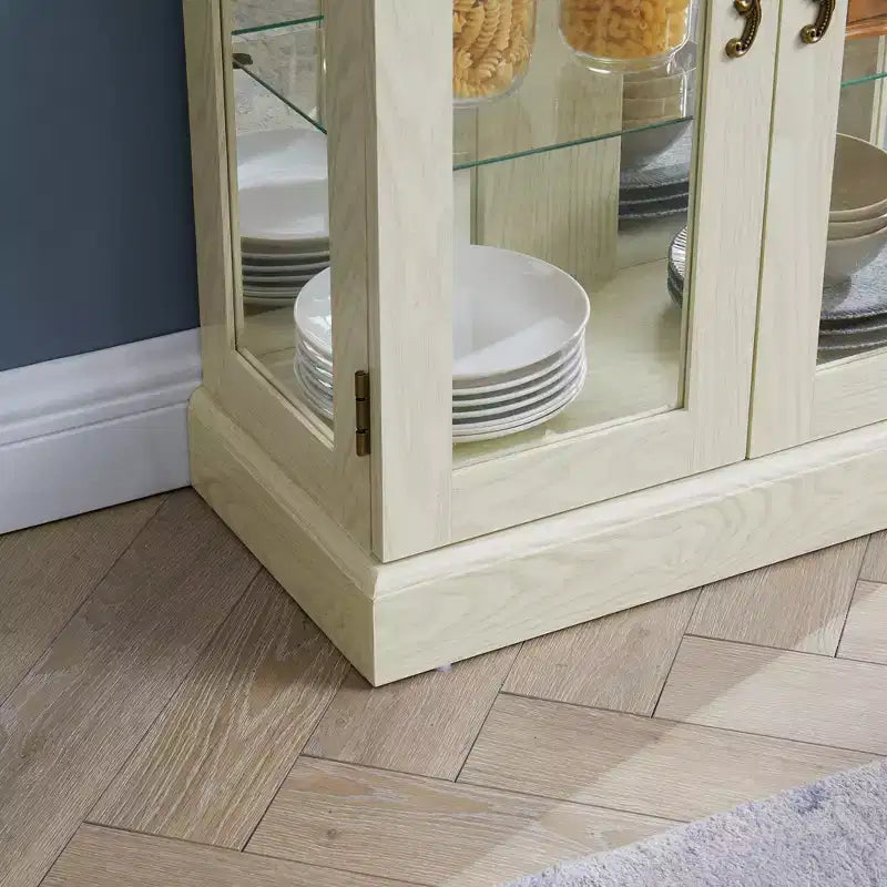 Vatros Lighted Glass Curio Display Cabinet Display Cabinet Glass Storage Cabinet