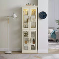 Vatros Lighted Glass Curio Display Cabinet Display Cabinet Glass Storage Cabinet
