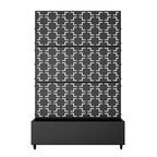 1-Piece Black Metal Rectangle Planting Box with Climbing Frame