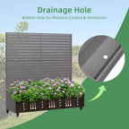 Iron Gray Planting Box with Climbing Frame - Outdoor Planting Box
