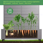 Iron Gray Planting Box with Climbing Frame - Outdoor Planting Box