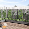 70.2in.L x 35.1in.W x 15.6in.H Gray Metal Rectangle Planting Box with Climbing Frame (1-Pack)