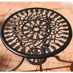 Christopher Knight Home Nassau Outdoor Vintage Style Cast Aluminum Bistro Set with Tulips