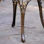 Christopher Knight Home Nassau Outdoor Vintage Style Cast Aluminum Bistro Set with Tulips