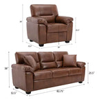 Faux Leather Sofa and Chair ,Ultimate Comfort Couch for Living Room-Morden Fort