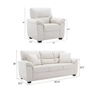 Faux Leather Sofa and Chair ,Ultimate Comfort Couch for Living Room-Morden Fort