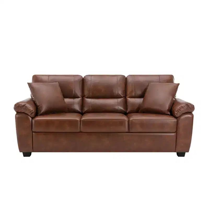 Faux Leather Sofa and Chair ,Ultimate Comfort Couch for Living Room-Morden Fort