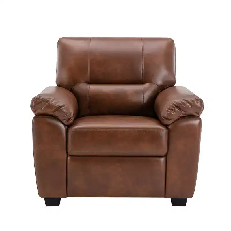 Faux Leather Sofa and Chair ,Ultimate Comfort Couch for Living Room-Morden Fort