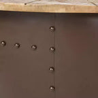 Christopher Knight Home Algonac Modern Industrial Handcrafted Mango Wood and Iron Storage Coffee Table, Natural