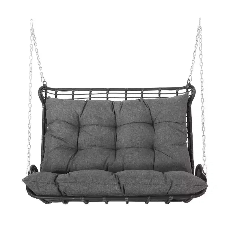 Christopher Knight Home Arruda Outdoor Wicker Porch Swing with Cushions