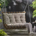 Christopher Knight Home Arruda Outdoor Wicker Porch Swing with Cushions